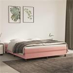 vidaXL Sommier à ressorts de lit Rose 160x200 cm Velours