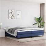 vidaXL Sommier à ressorts de lit Bleu 200x200 cm Tissu