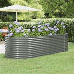 vidaXL Jardinière de jardin Acier enduit de poudre 249x100x6