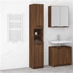 vidaXL Armoire de bain Chêne marron 32x34x188,5 cm Bois d'in