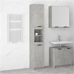 vidaXL Armoire de salle de bain Gris béton 32x34x188,5 cm