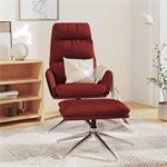 vidaXL Chaise de relaxation avec tabouret Rouge bordeaux Tis