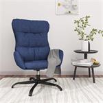 vidaXL Chaise de relaxation Bleu Tissu