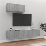 vidaXL 3-delige Tv-meubelset bewerkt hout grijs sonoma eiken