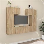 vidaXL 6-delige Tv-meubelset bewerkt hout sonoma eikenkleuri