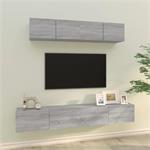 vidaXL 4-delige Tv-meubelset bewerkt hout grijs sonoma eiken