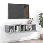 vidaXL 2-delige Tv-meubelset bewerkt hout grijs sonoma eiken