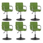 vidaXL Chaises pivotantes de salle à manger 6 pcs Vert clair