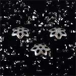 10 x Verzilverde kralenkapjes  10 mm