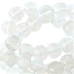 30 x 8 mm glaskralen transparant gemêleerd Chrystal light gr
