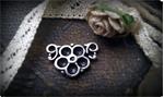 10x antiek zilveren tussenzetsel bloem 17 x 12 mm