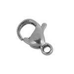4 x RVS Lobster sluiting 13 x 8mm  (nikkelvrij)
