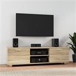 vidaXL Tv-meubel 140x40,5x35 cm bewerkt hout sonoma eikenkle