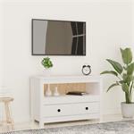 vidaXL Tv-meubel 79x35x52 cm massief grenenhout wit