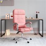 vidaXL Kantoorstoel massage verstelbaar kunstleer roze