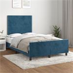 vidaXL Cadre de lit avec tête de lit Bleu foncé 120x200 cm V