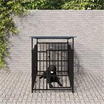 vidaXL Hondenkennel met dak 1,88 m² staal