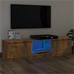 vidaXL Tv-meubel met LED-verlichting 120x30x35,5 cm gerookt