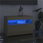 vidaXL Meubles TV avec lumières LED 2 pcs Chêne sonoma 60x35
