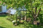Tuinkas QUBE 128: 261 x 385 x 250 cm  (b x d x h)