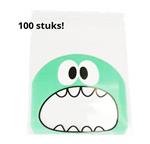 Tanden zakjes 100 st. Groen monstertje