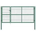 vidaXL Portail de clôture de jardin avec poteaux 350x140 cm
