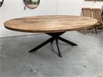 (140) Zeer mooie ovale nieuwe tafels in mangohout