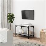 vidaXL Tv-meubel 60x33x41 cm bewerkt hout en staal grijs son