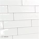 Handvorm tegels 7,5x30 cm mat wit