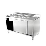 Spoeltafel 2000x700x900 mm | 2L | met schuifdeuren