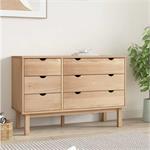 vidaXL Commode OTTA 113,5x39,5x73 cm Bois de pin massif