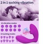 Twee in een sucking vibration vibrator 01-b