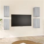 vidaXL Tv-meubelen 4 st 30,5x30x60 cm bewerkt hout grijs son
