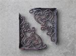 Set van twee schap dragers - gietijzer - wanddecoratie