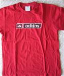 Vintage Rood Adidas T-Shirt maat 152 - Als Nieuw