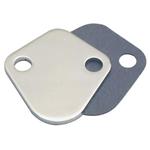 Fuel Pump Block-Off Plate, Steel, Chrome Plated, Chevy, Chry