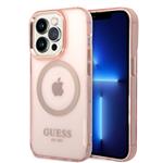 Guess Apple iPhone 14 Pro Backcover Gold Buttons & Camera Ma