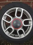 15”Origineel Fiat 500 CC Velgen Banden Steek 4x98