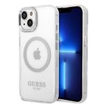 Guess Apple iPhone 14 Plus Backcover - Silver Camera & Butto