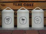 Set van 3 - Koffie, thee en suiker - opbergblik metaal