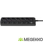 Brennenstuhl 1153110116 power uitbreiding 2 m 6 AC-uitgang(en) Binnen Zwart