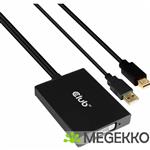 CLUB3D cac-1130 MiniDP/USB-A DVI-D Zwart