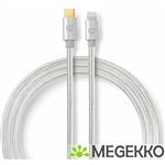 Apple Lightning-Kabel | Apple Lightning 8-Pins Male - USB-C | 2,00 m | Aluminium