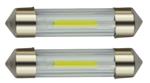 C5W autolamp 2 stuks | LED festoon 39mm | COB warmwit 3000K | 24 Volt - 2W