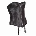 Echt leren corset model 10 zwart in xs t/m 6xl