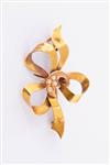 Antieke 18 krt. gouden broche met parels