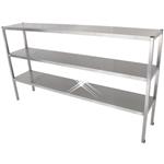 Rvs etagère 3 hoog 1700x300x900 mm