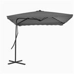 vidaXL Parasol met stalen paal 250x250 cm antraciet