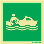 Lifeboat pictogram | 10x10 CM | Lichtgevend