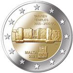 Malta 2 Euro 2021 Tarxien Tempels UNC